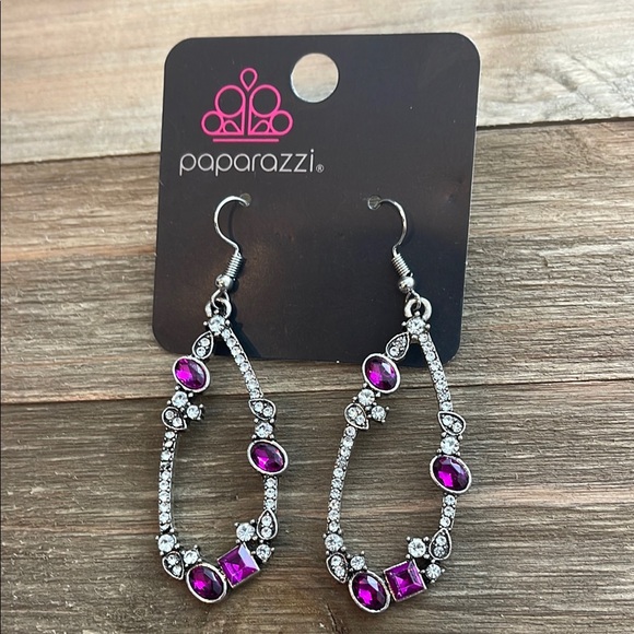 ❄️ Paparazzi | Silver and Purple Teardrop Earrings Boho Date Night - Picture 13 of 13